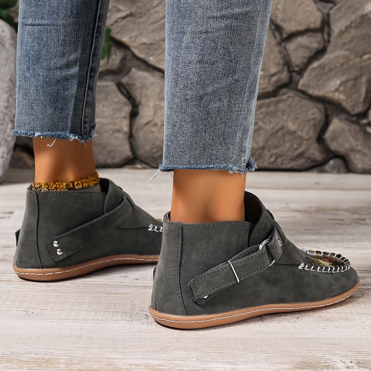 Women's Slip-On Retro Kitten-Print Lightweight Shoes
