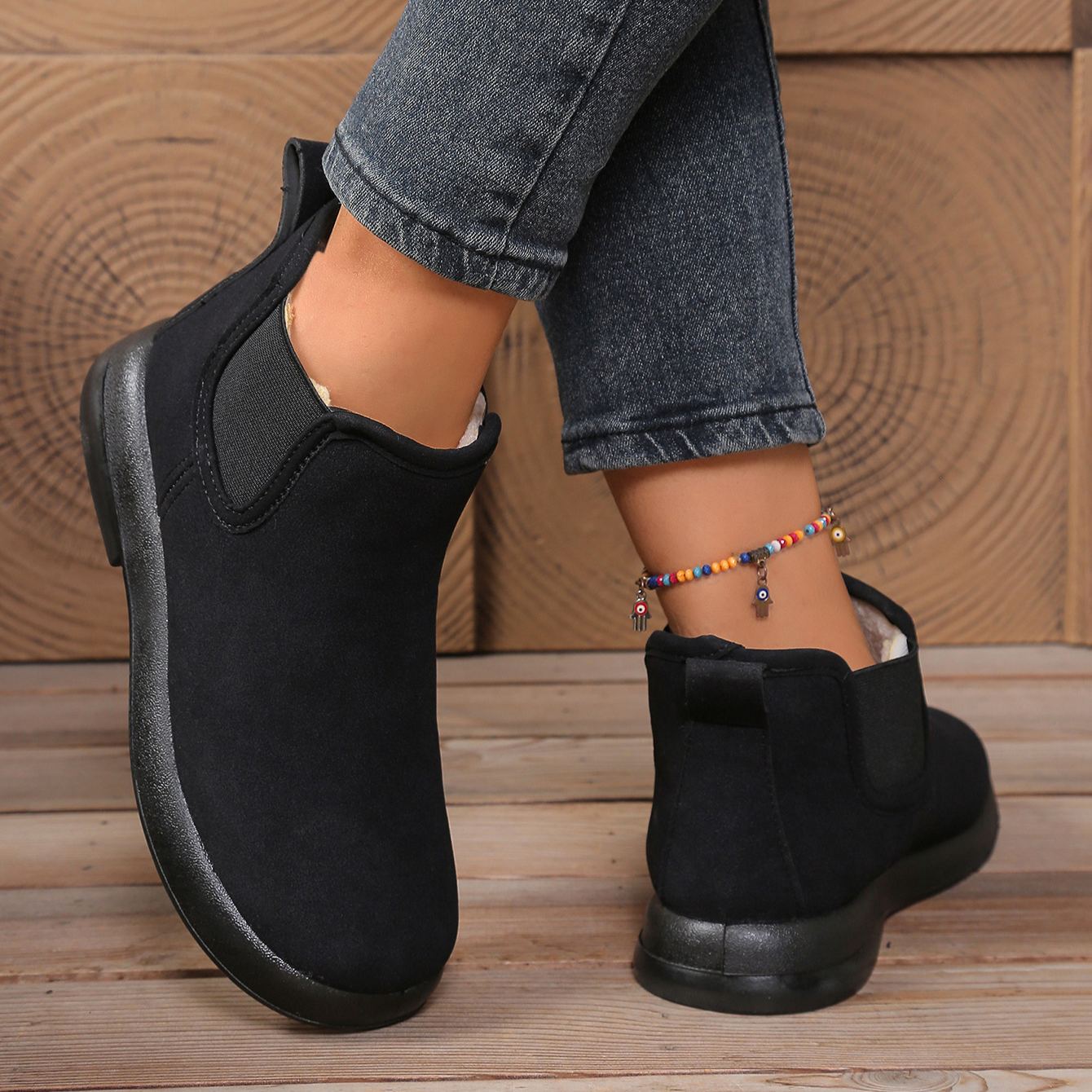 Women's British-style Mid-Calf Warm Boots