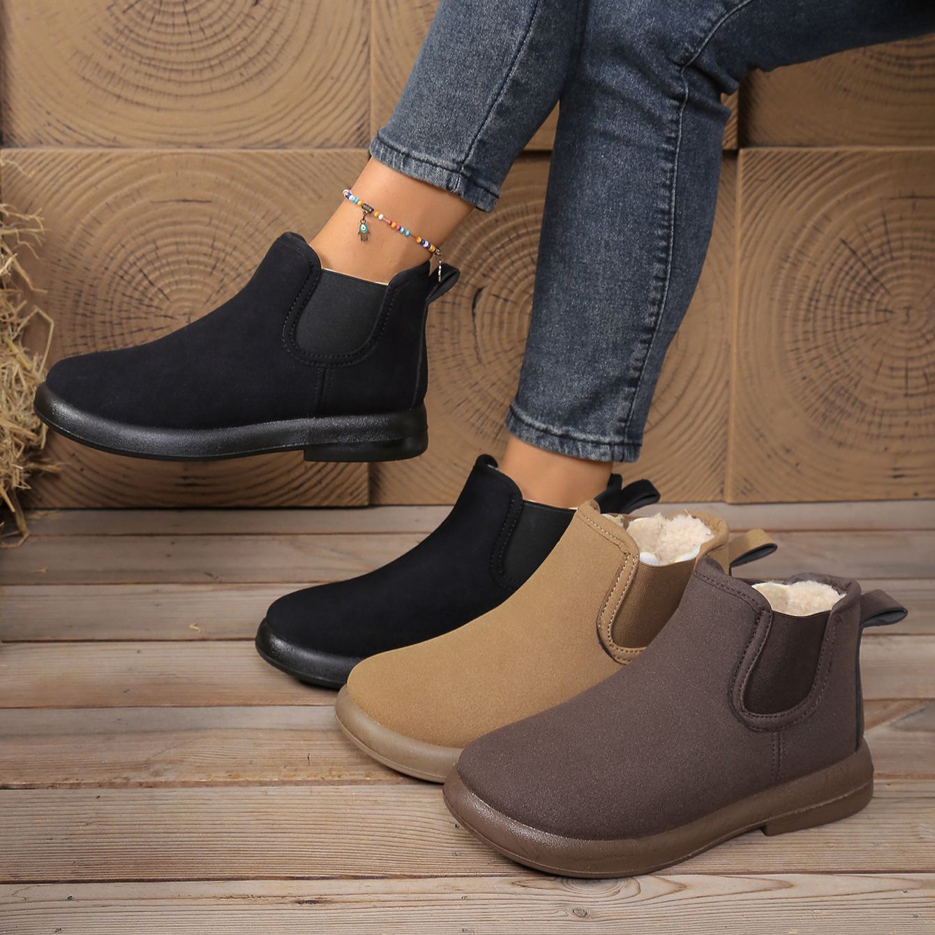 Women's British-style Mid-Calf Warm Boots
