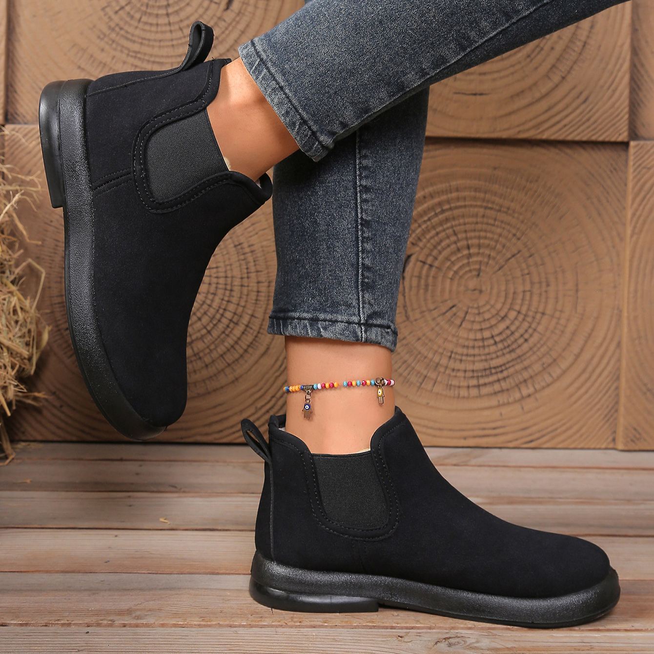 Women's British-style Mid-Calf Warm Boots