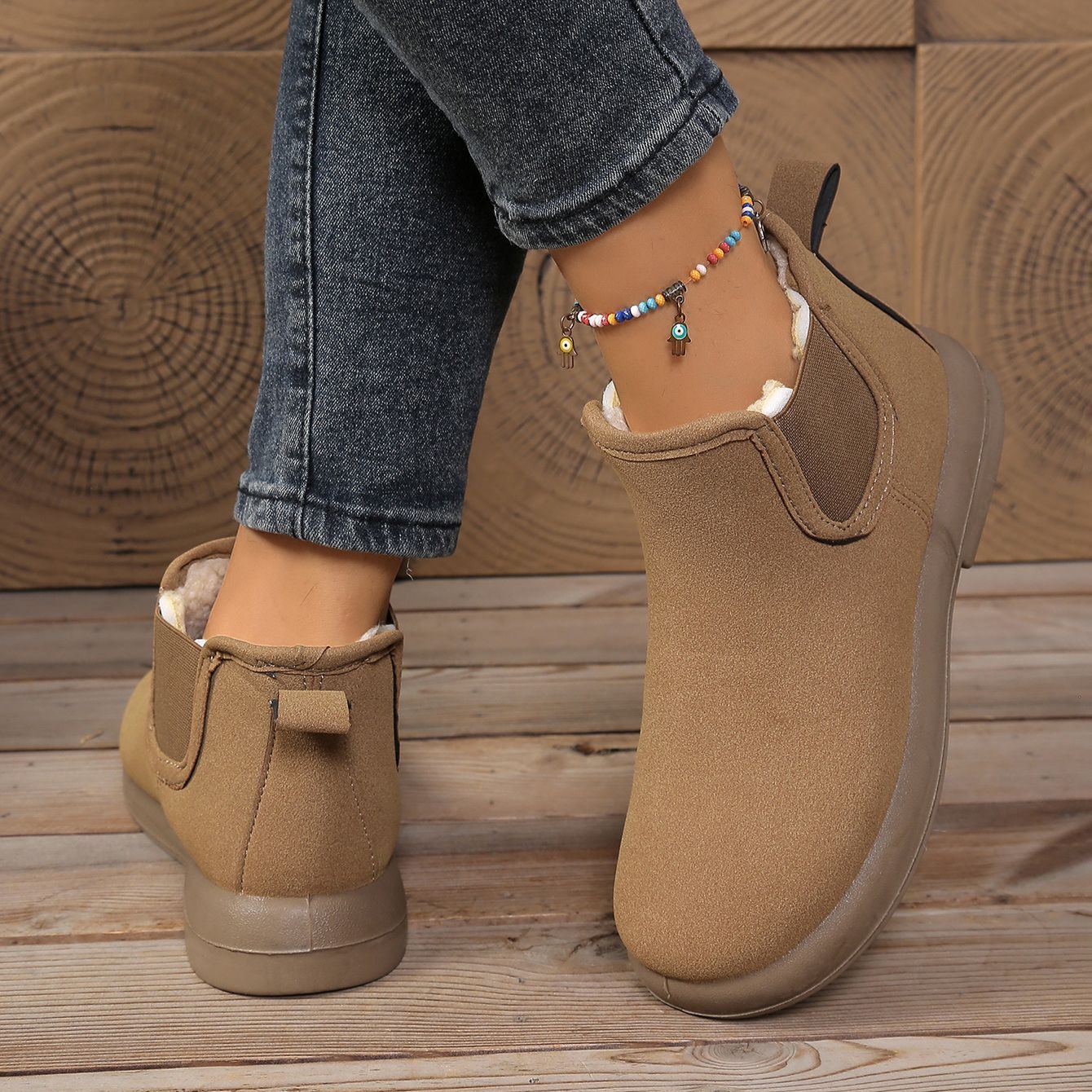 Women's British-style Mid-Calf Warm Boots