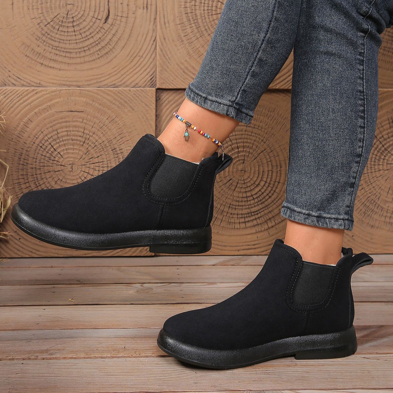 Women's British-style Mid-Calf Warm Boots
