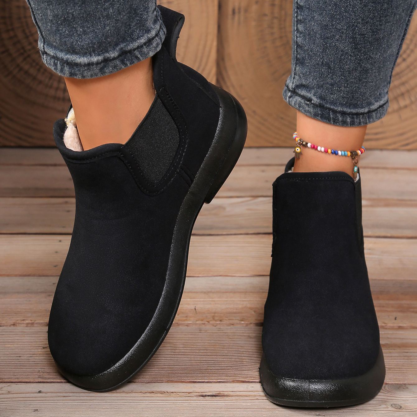 Women's British-style Mid-Calf Warm Boots