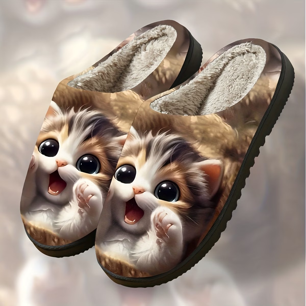  Women's Printed Animals Indoor Silent Slippers