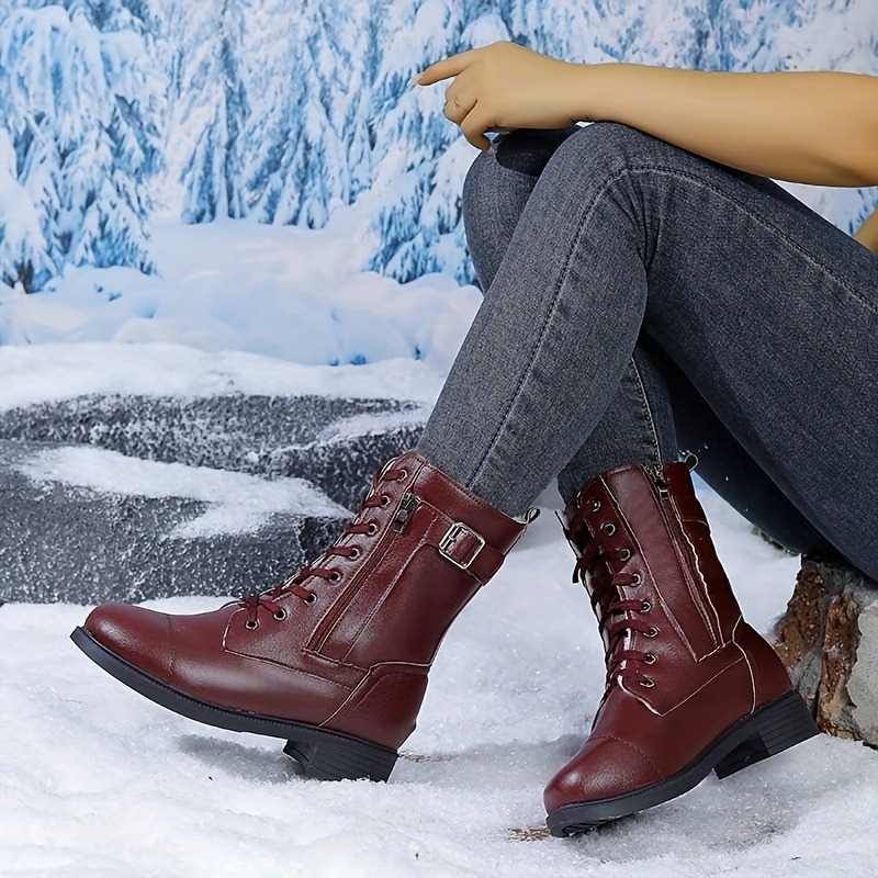 Women's Vintage Classic Simple Cool Durable Mid-calf Boots