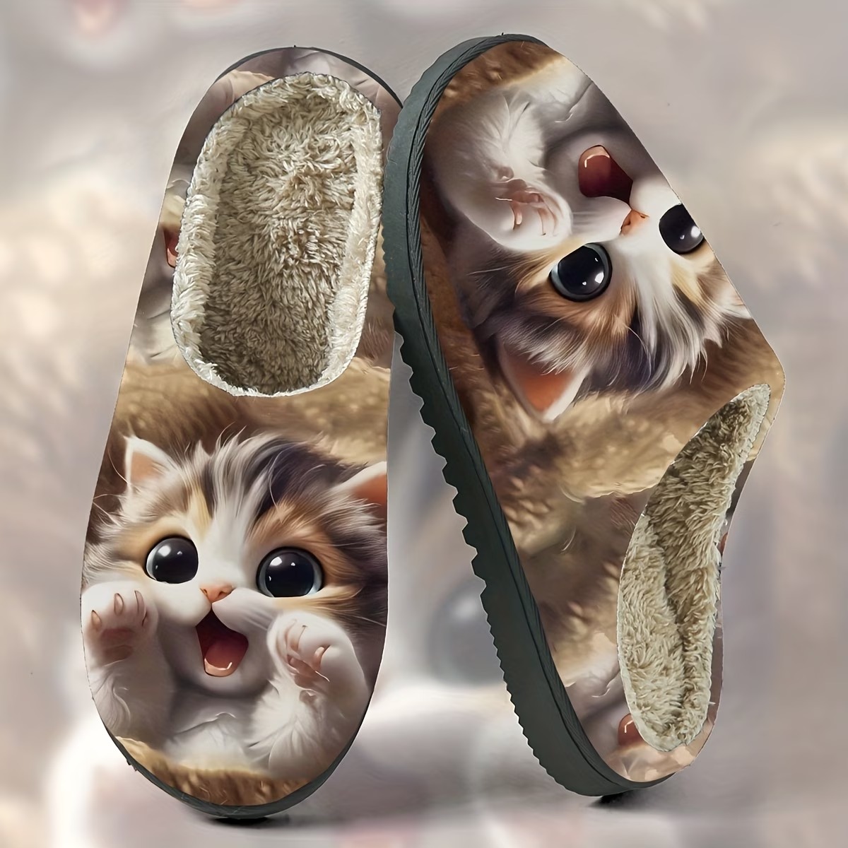  Women's Printed Animals Indoor Silent Slippers