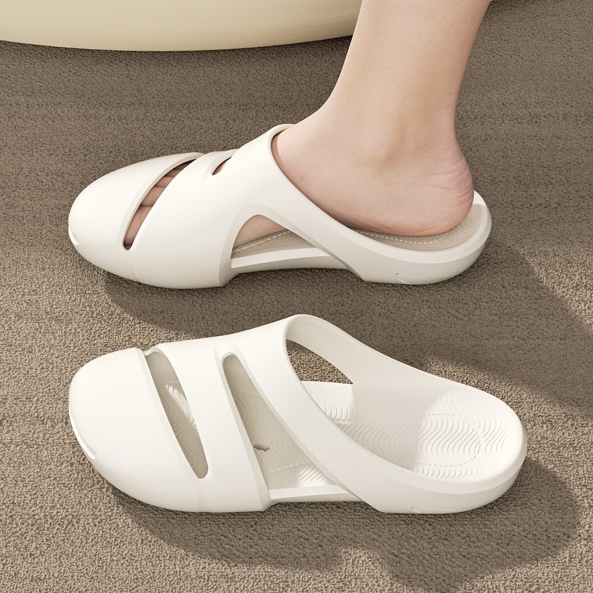 Casual Solid Color Comfortable EVA Material Slip-on Slippers