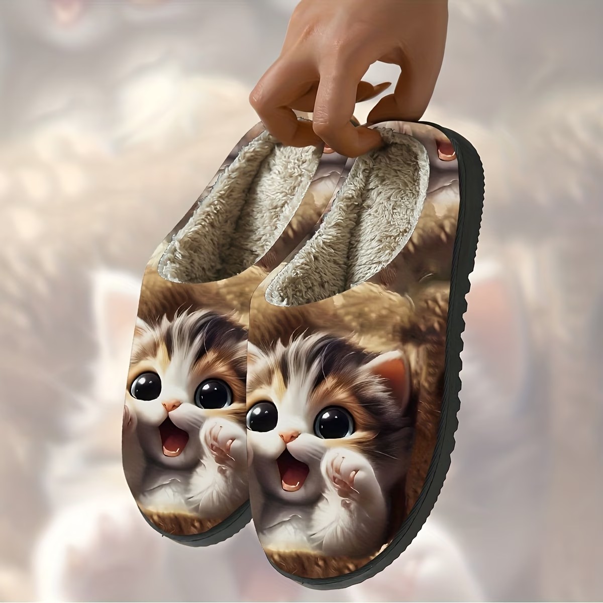  Women's Printed Animals Indoor Silent Slippers