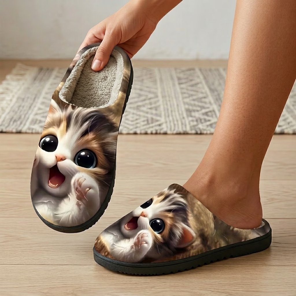  Women's Printed Animals Indoor Silent Slippers