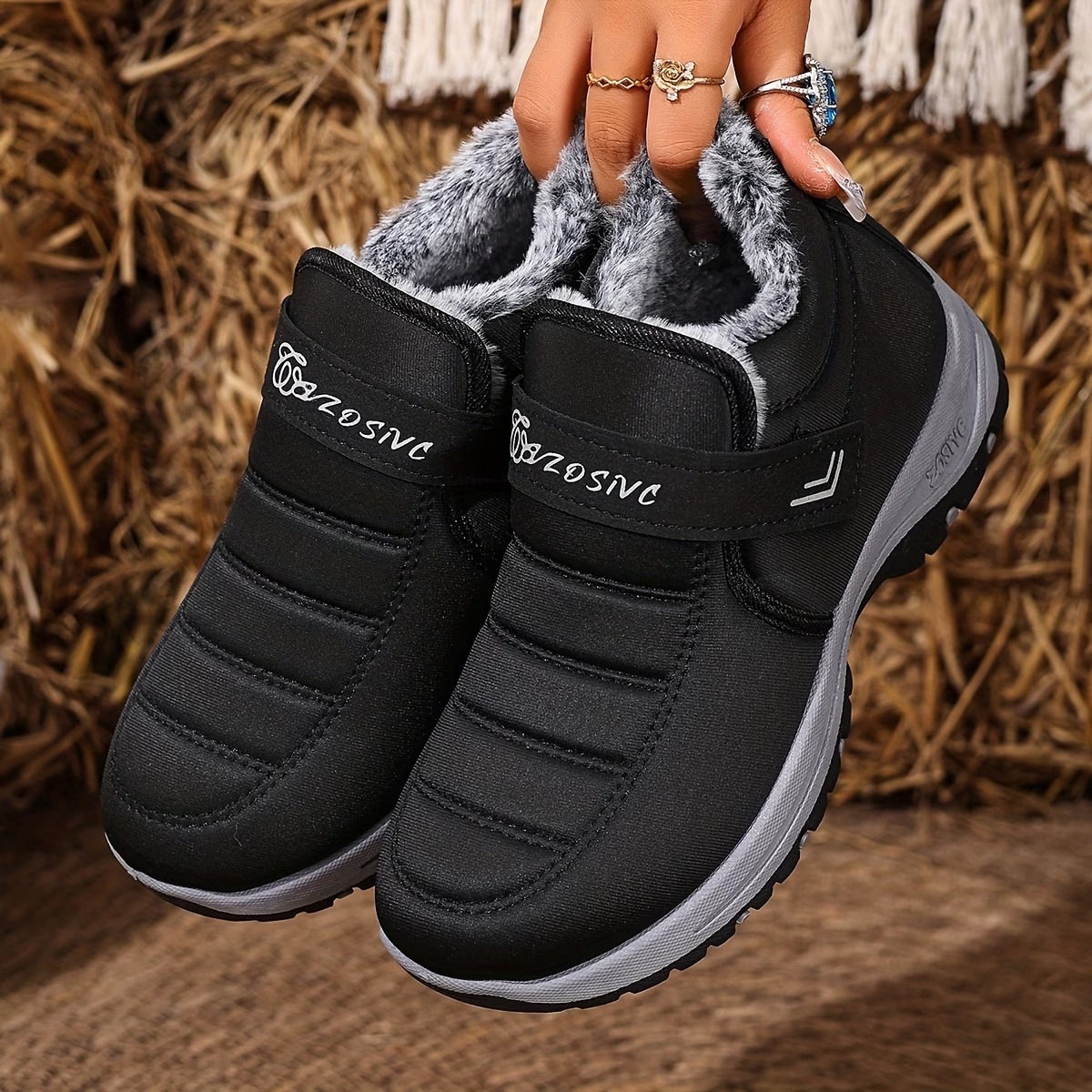 Women's Heavy-Duty Slip-Resistant with PVC Sole & Insulated Warm Lining Short Boots