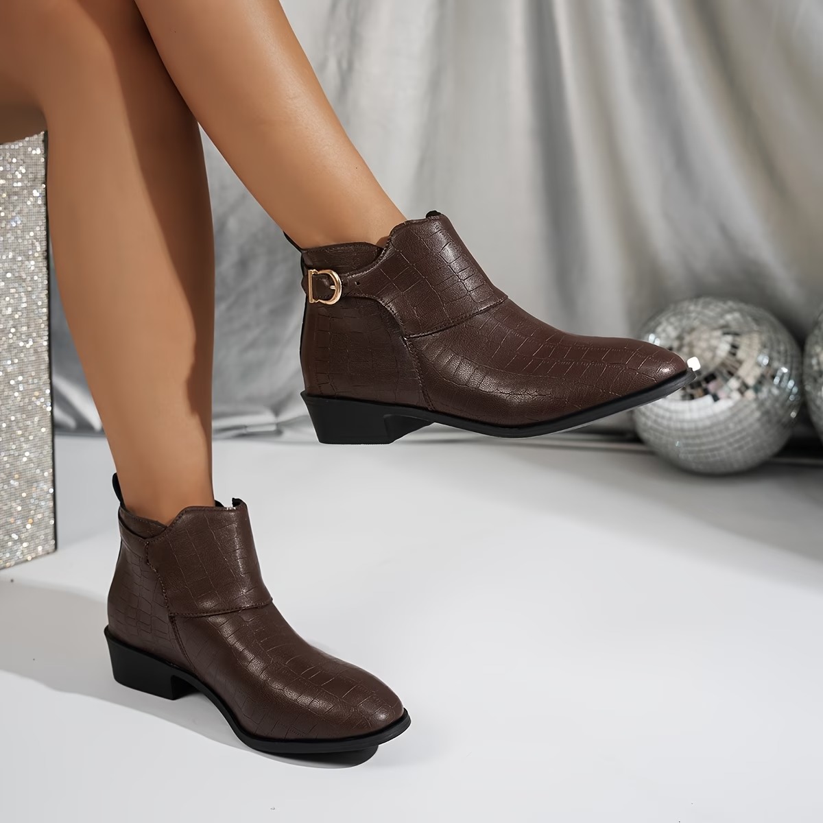 Women's Easy Classic Design Pointed Toe Genuine Ankle Boots