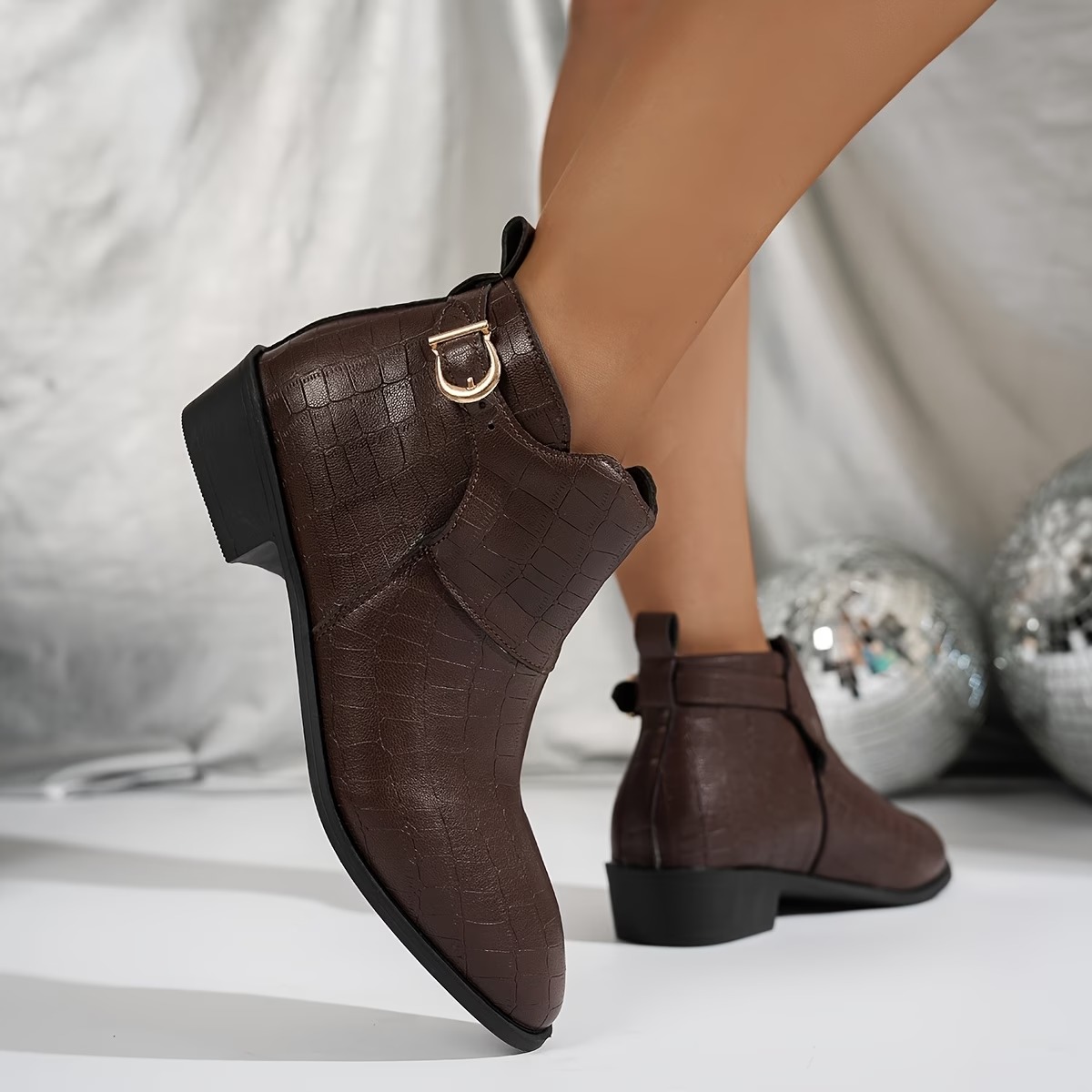 Women's Easy Classic Design Pointed Toe Genuine Ankle Boots