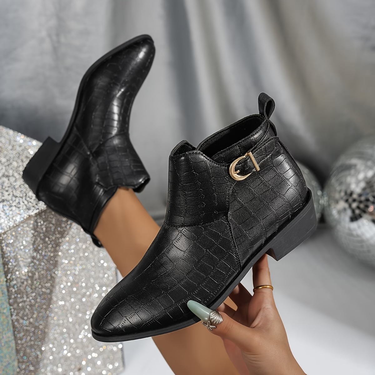 Women's Easy Classic Design Pointed Toe Genuine Ankle Boots