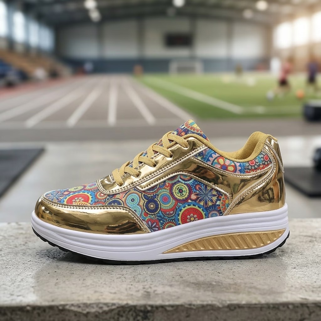 Women's Glossy Bohemian Style Outdoor Sports Shoes