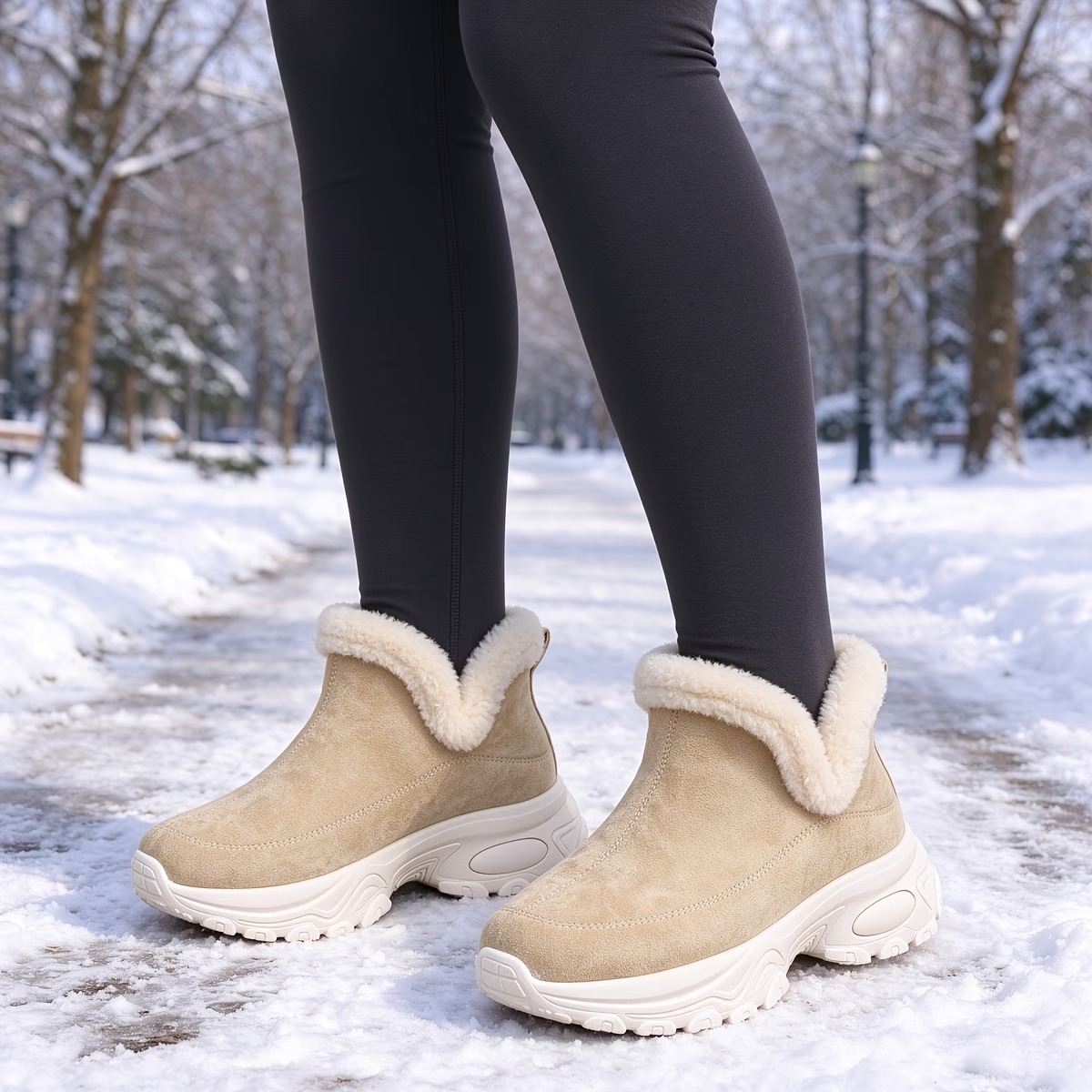 Women's Platform Height-Increasing Snow Sneakers