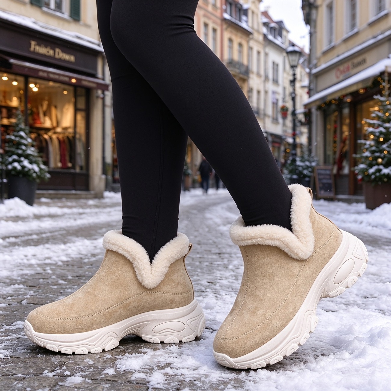 Women's Platform Height-Increasing Snow Sneakers