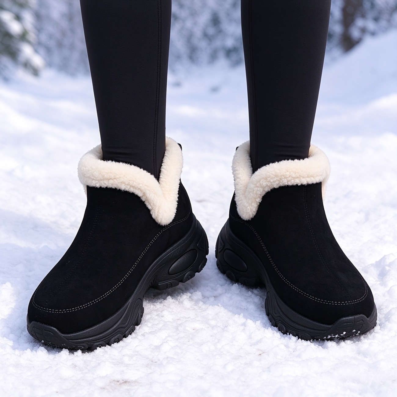 Women's Platform Height-Increasing Snow Sneakers