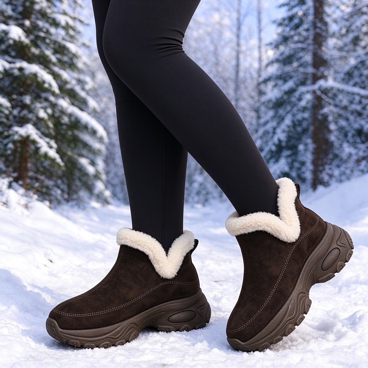 Women's Platform Height-Increasing Snow Sneakers
