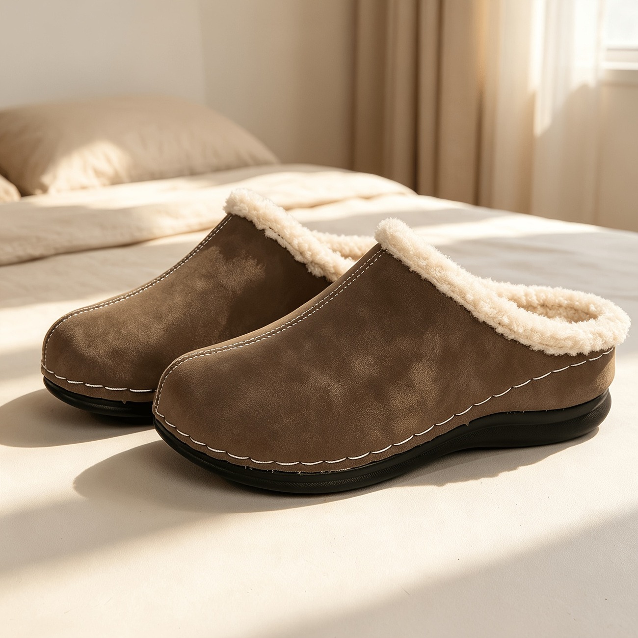 Women's Winter Plush-Lined Mules