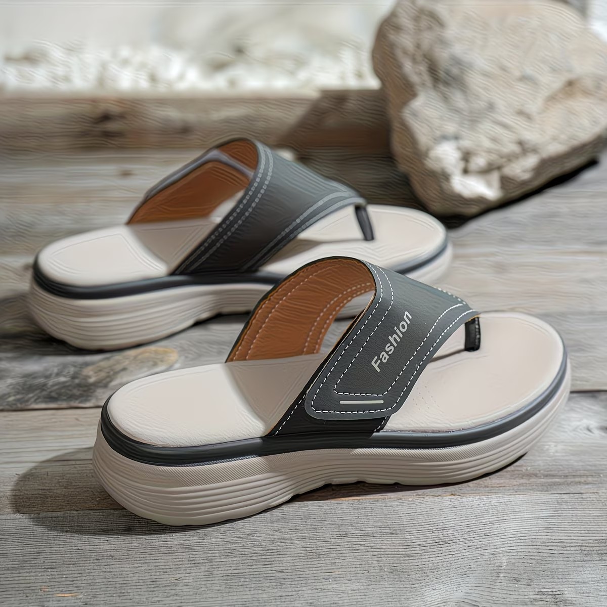 Women's Fashionable And Comfortable Thick-Soled Flip-Flops