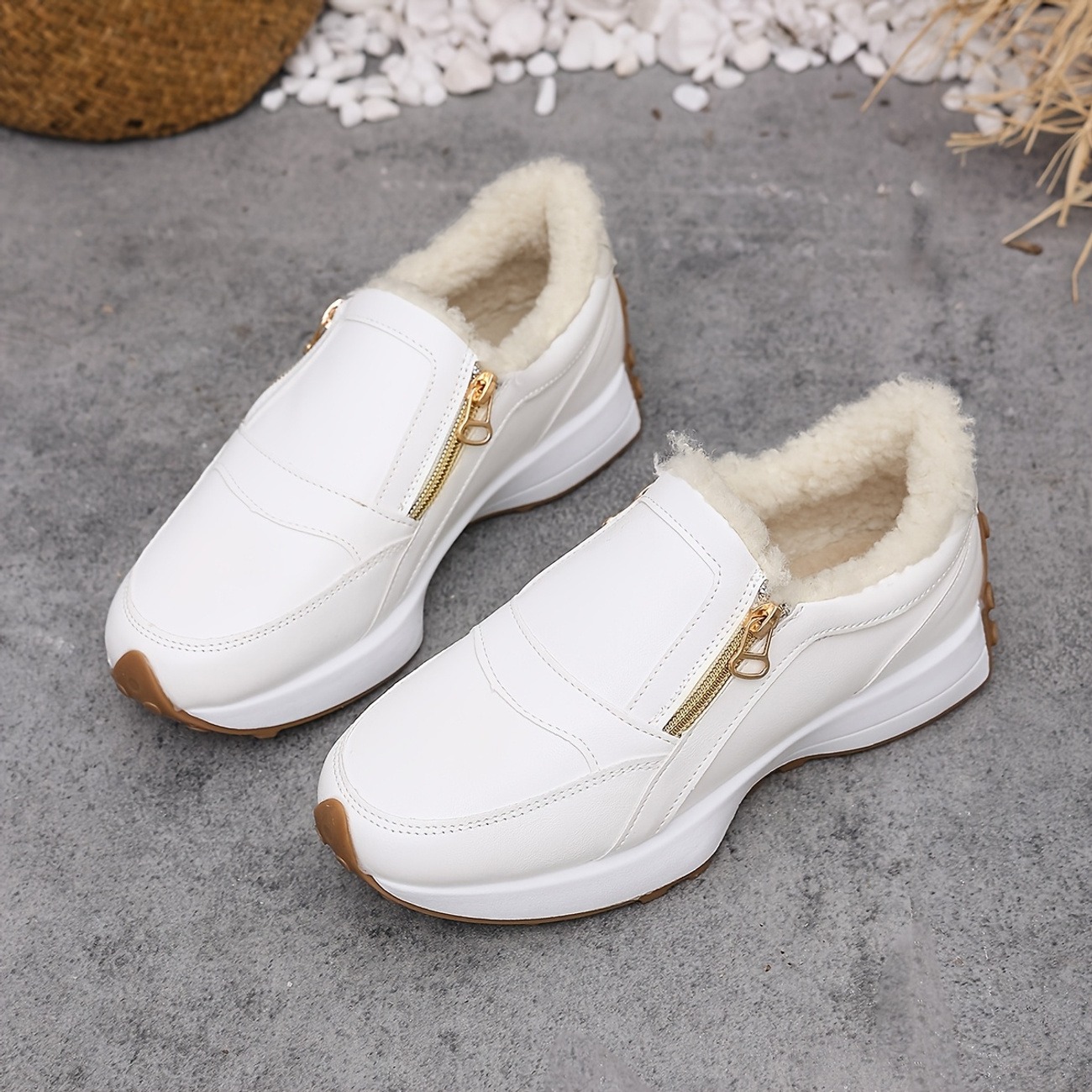 Women's Lazy Double-Zip Warm Casual Shoes
