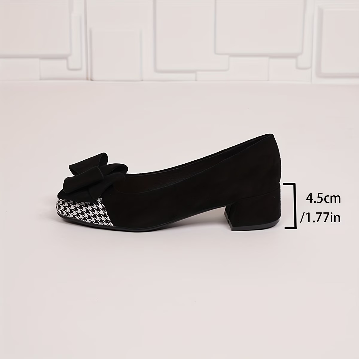 Women's French-Style Chunky Heel Work Shoes