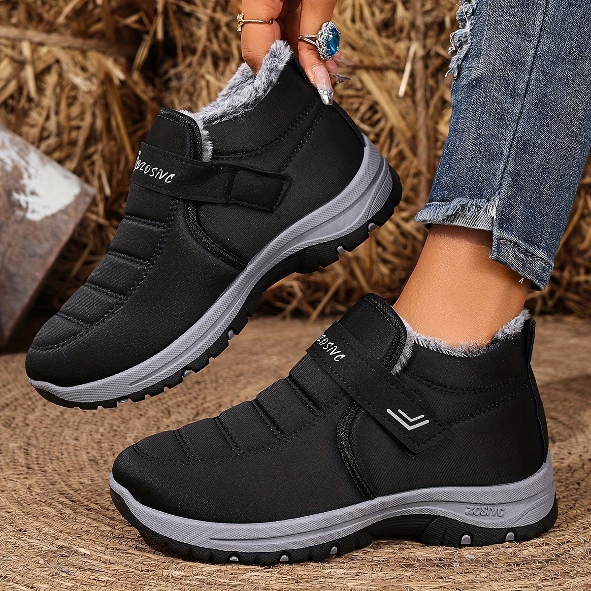 Women's Heavy-Duty Slip-Resistant with PVC Sole & Insulated Warm Lining Short Boots