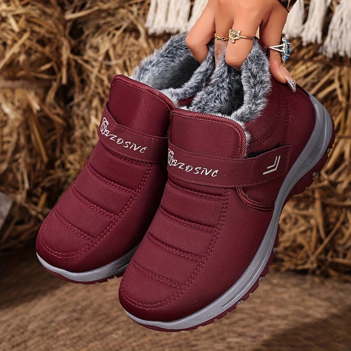 Women's Heavy-Duty Slip-Resistant with PVC Sole & Insulated Warm Lining Short Boots