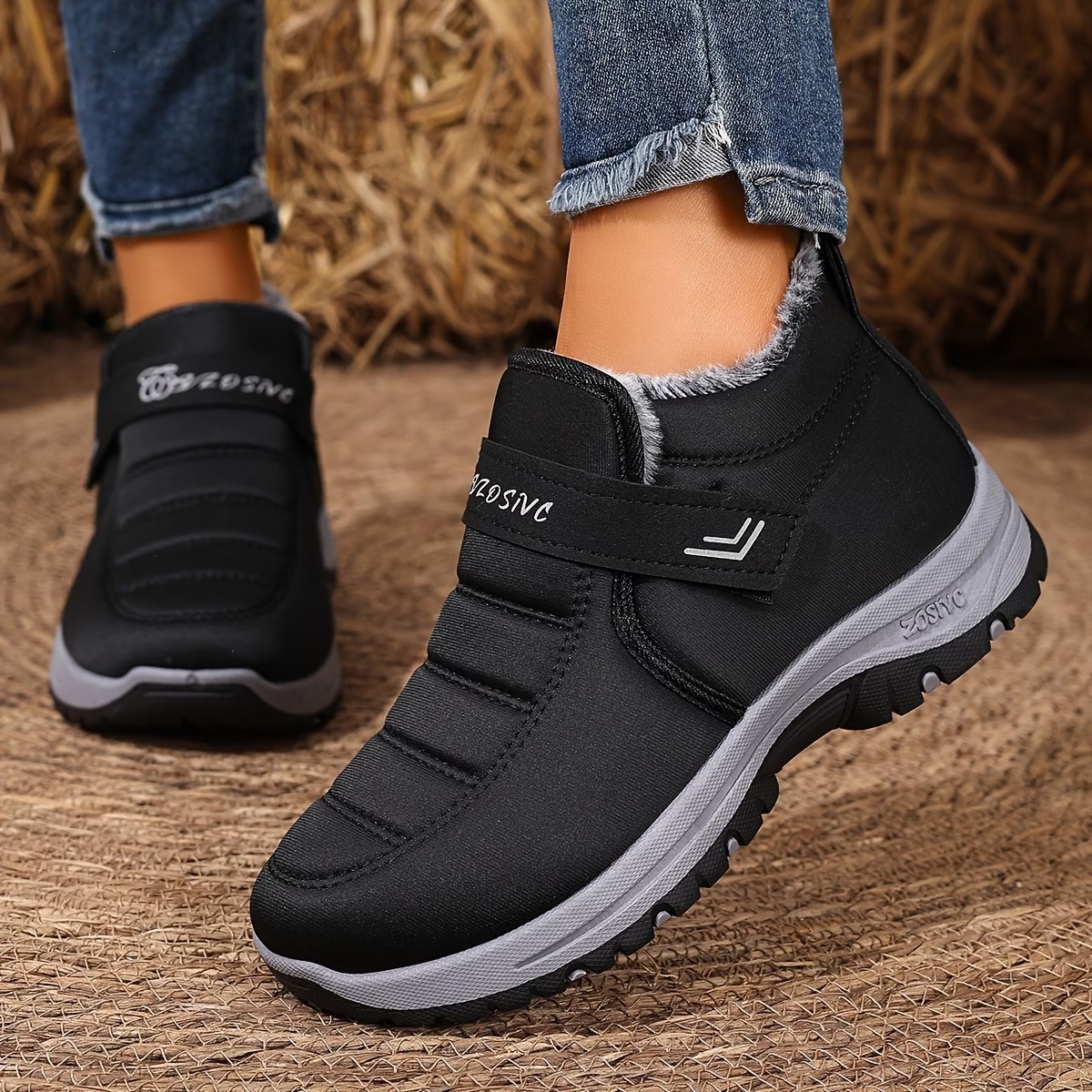 Women's Heavy-Duty Slip-Resistant with PVC Sole & Insulated Warm Lining Short Boots