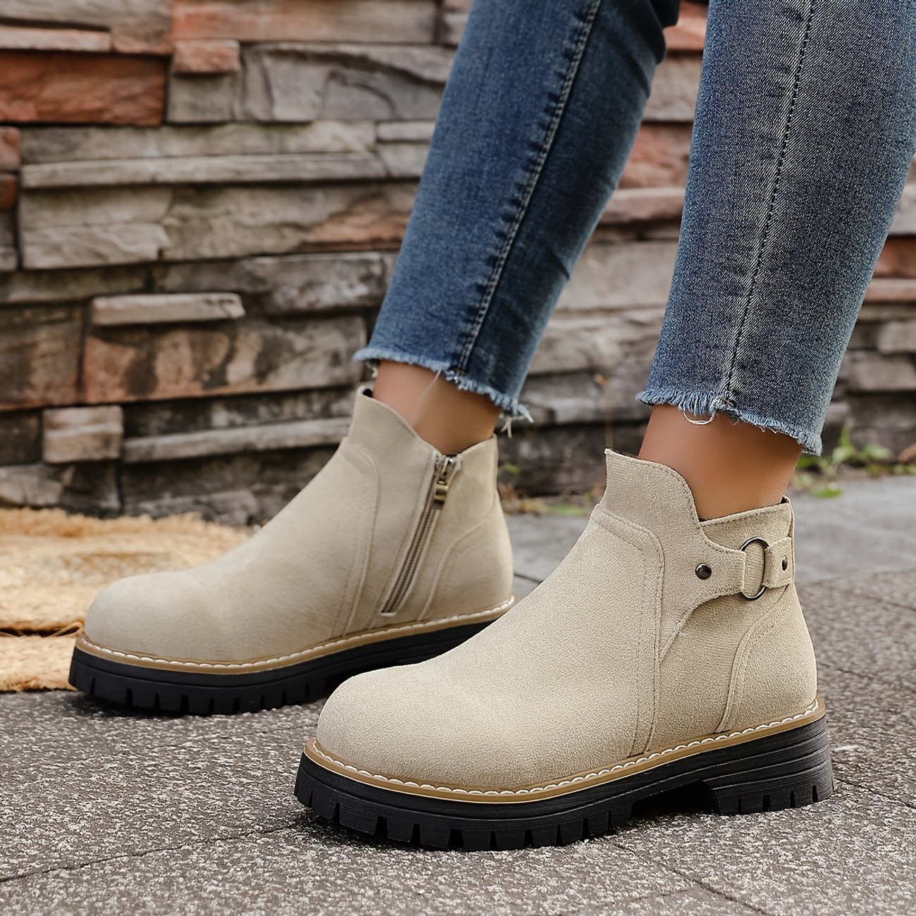 Women's Retro Chelsea Ankle Boots with Elastic Side Panels