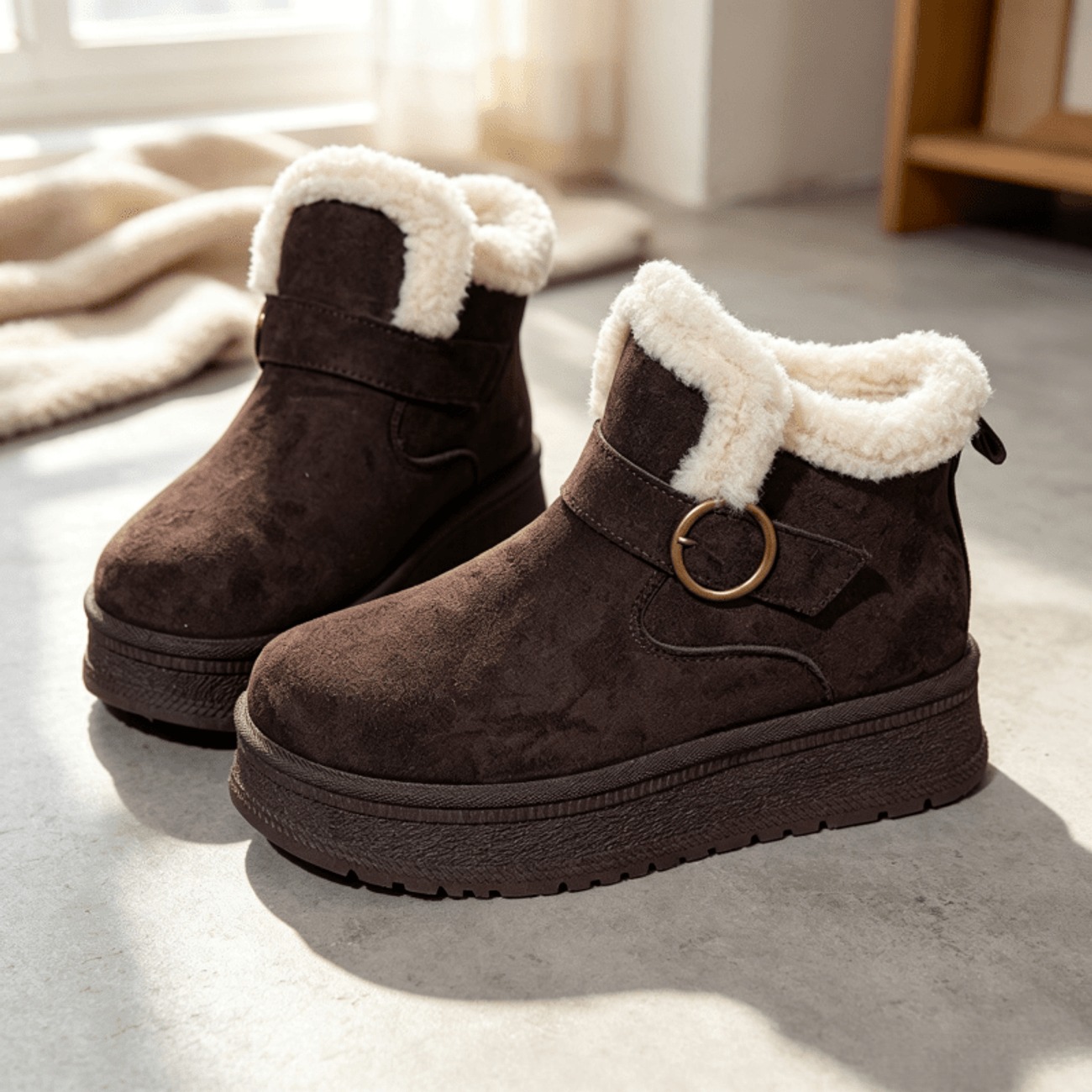 Women's Height-Increasing Casual Plush Snow Boots 