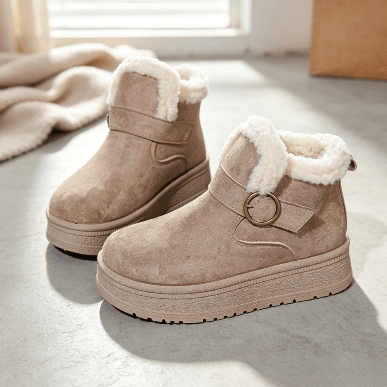 Women's Height-Increasing Casual Plush Snow Boots 