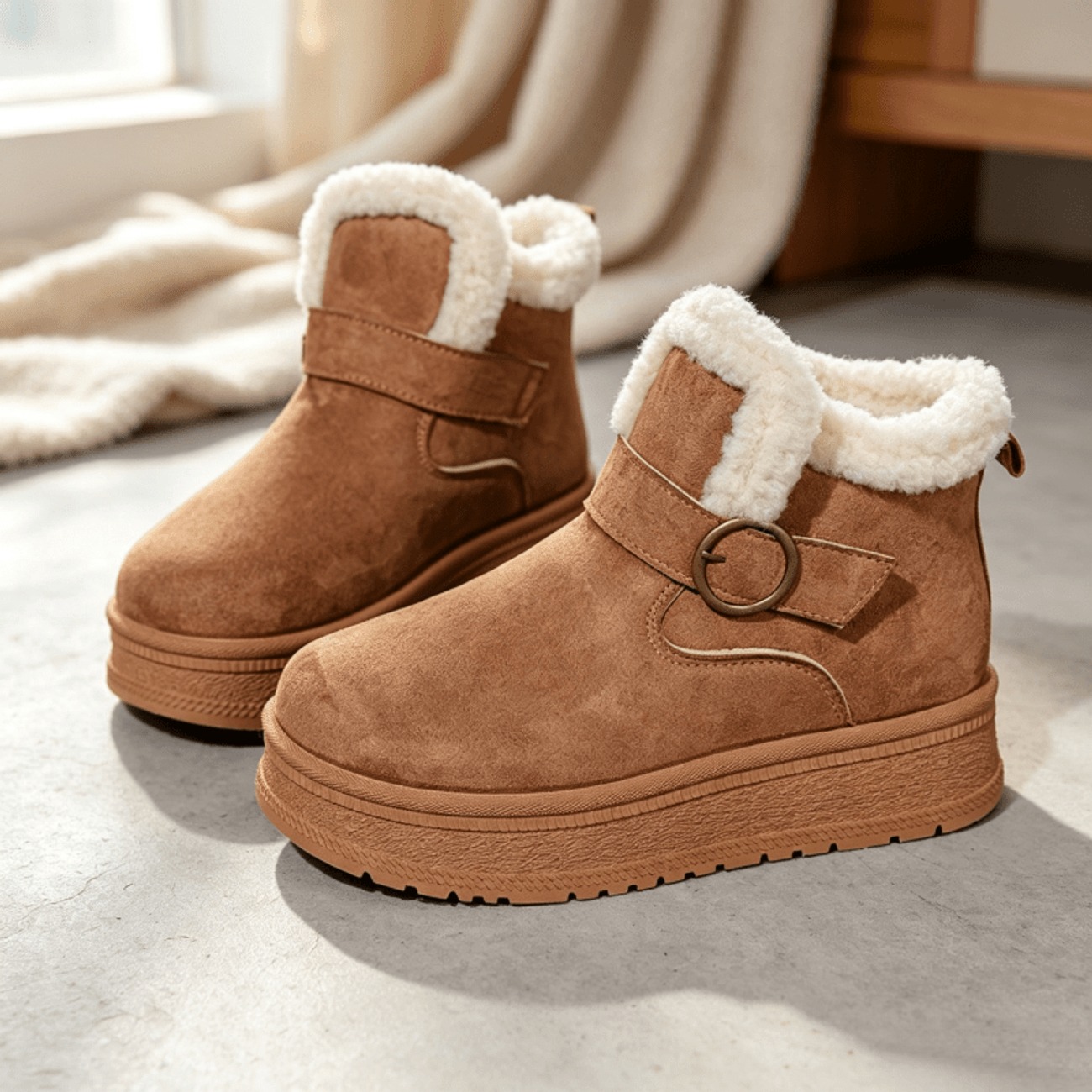 Women's Height-Increasing Casual Plush Snow Boots 