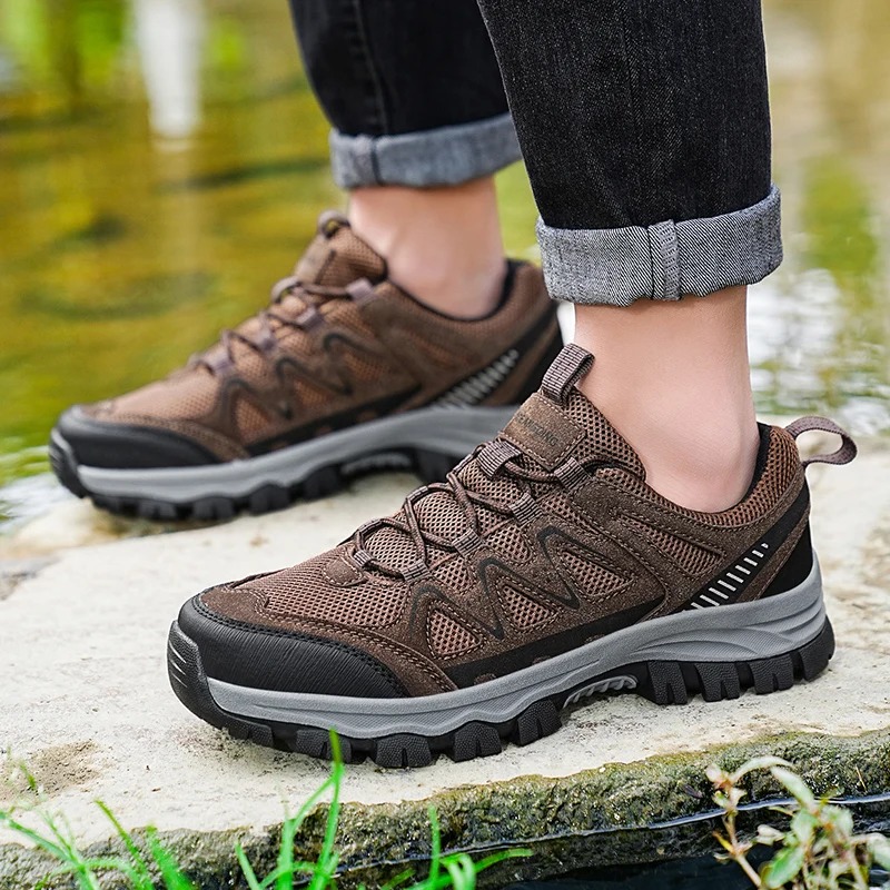 Men’s Athletic Work Shoes – Arch Support, Wide Toe Box, Breathable, Lightweight, Non-Slip