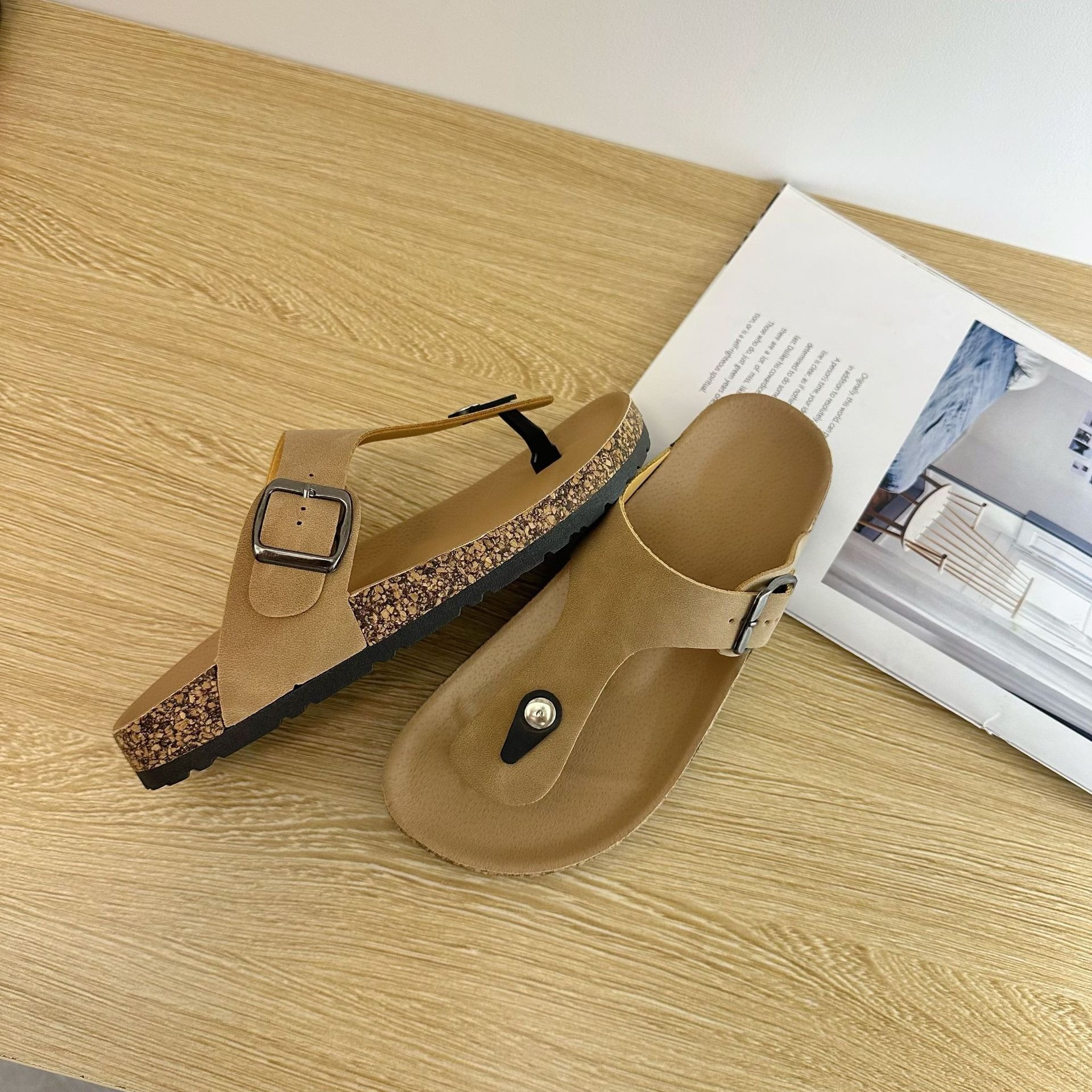 Women's Plus Size Cork Slippers