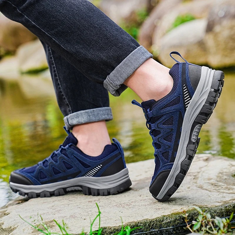 Men’s Athletic Work Shoes – Arch Support, Wide Toe Box, Breathable, Lightweight, Non-Slip