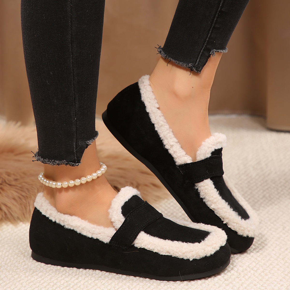 Women's Vintage Fleece-lined Slip-on Winter Boots