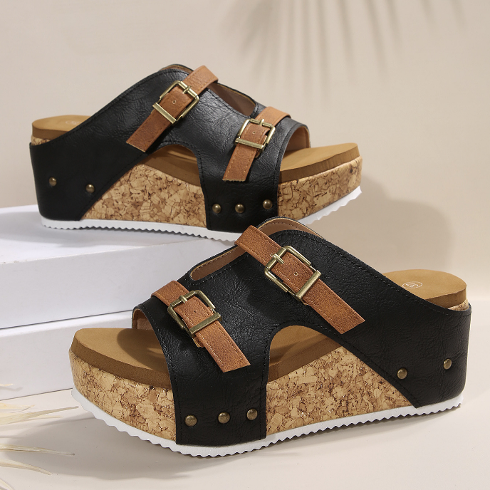 Summer New Style Buckle Light Foam Bottom Beach Open Toe Shoes