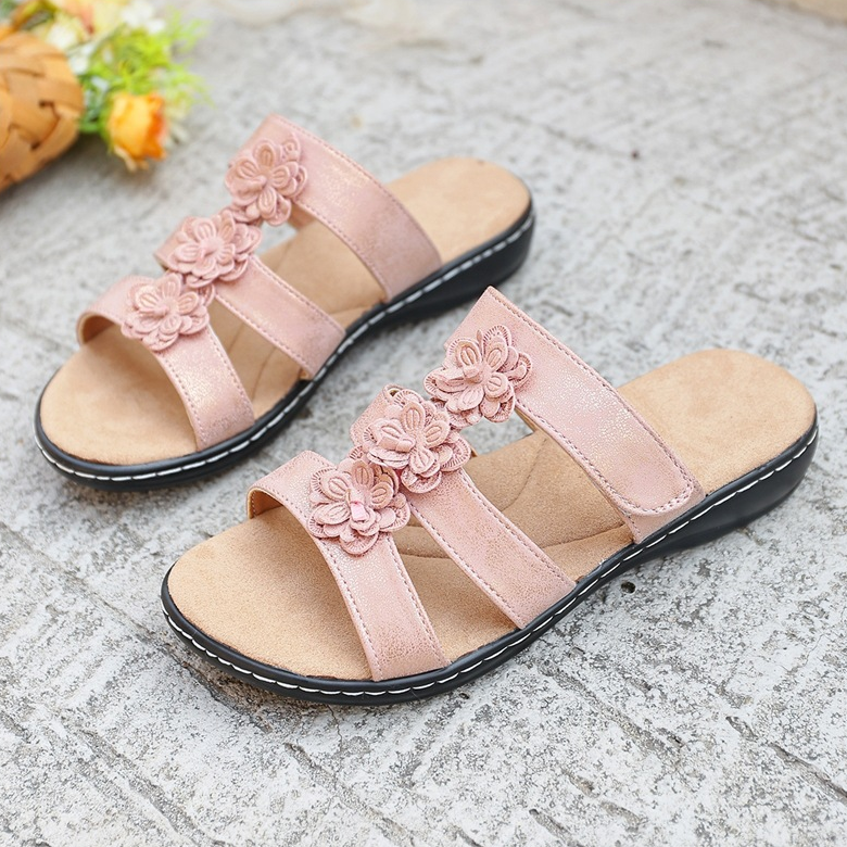 Women's Summer Flat Lightweight and Breathable Sandals , Casual Outdoor Shoes for Commuting or Vacation