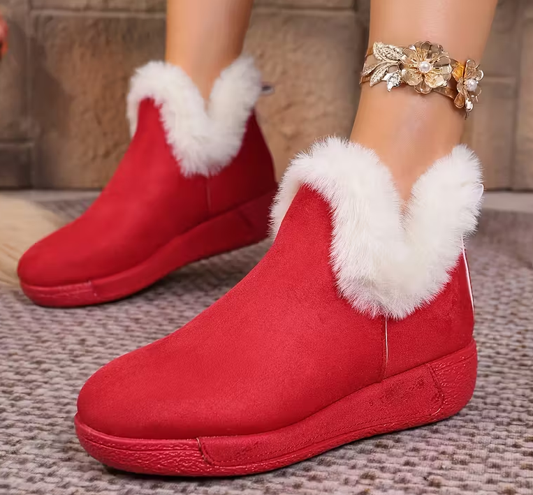 NEW ARRIVAL 70% OFF - Women's Winter Slip-On Plush Faux Fur-like Lining Boots