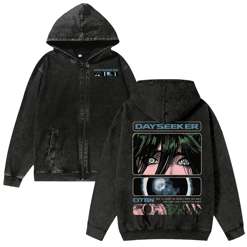 Unisex Dayseeker Washed Cotton Zipper Hooded Sweatshirt