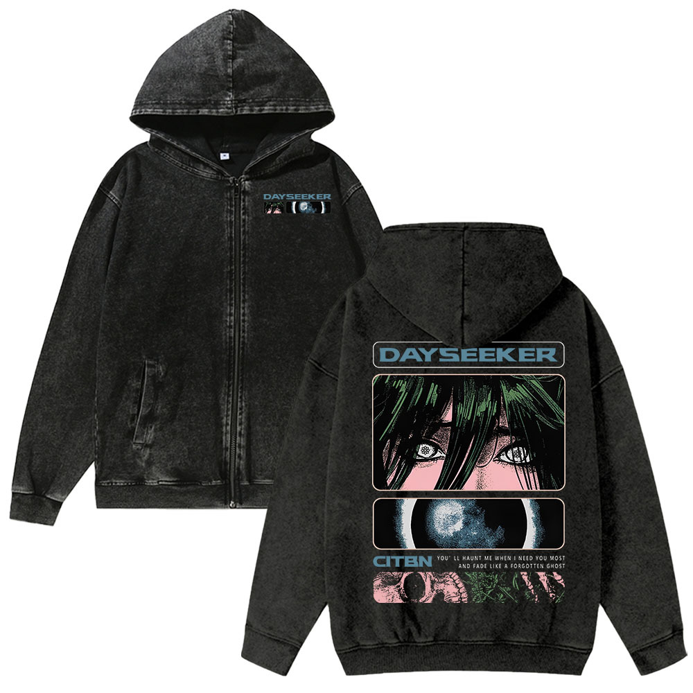 Unisex Dayseeker Washed Cotton Zipper Hooded Sweatshirt