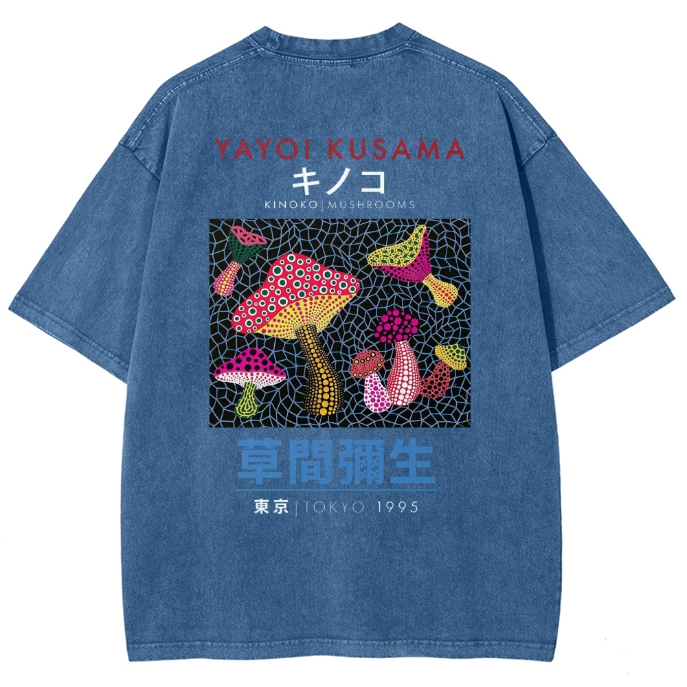 Mushrooms red Unisex Fit Washed T-Shirt