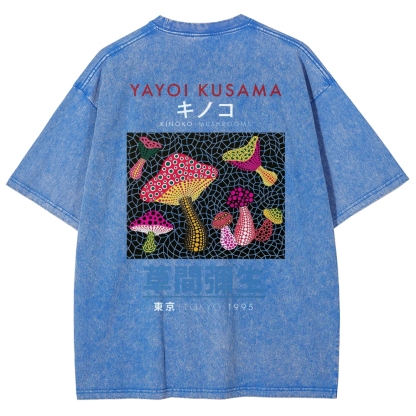 Mushrooms red Unisex Fit Washed T-Shirt