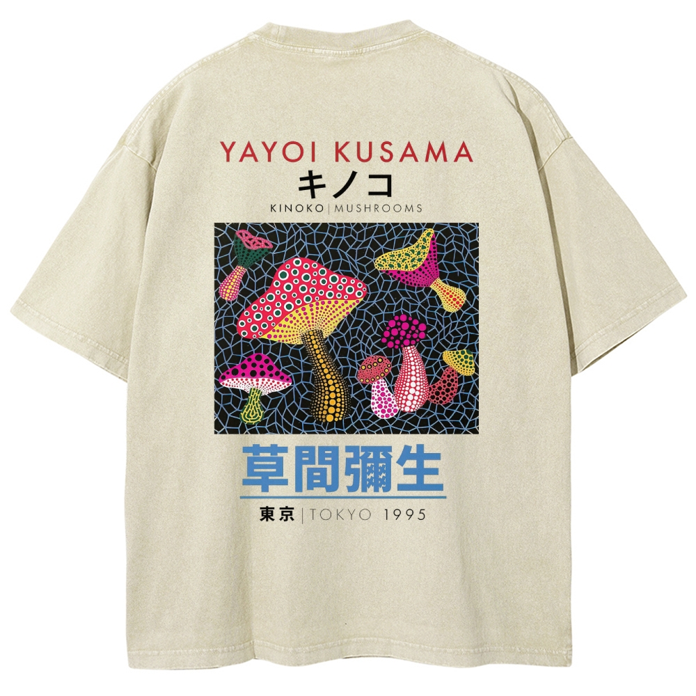 Mushrooms red Unisex Fit Washed T-Shirt