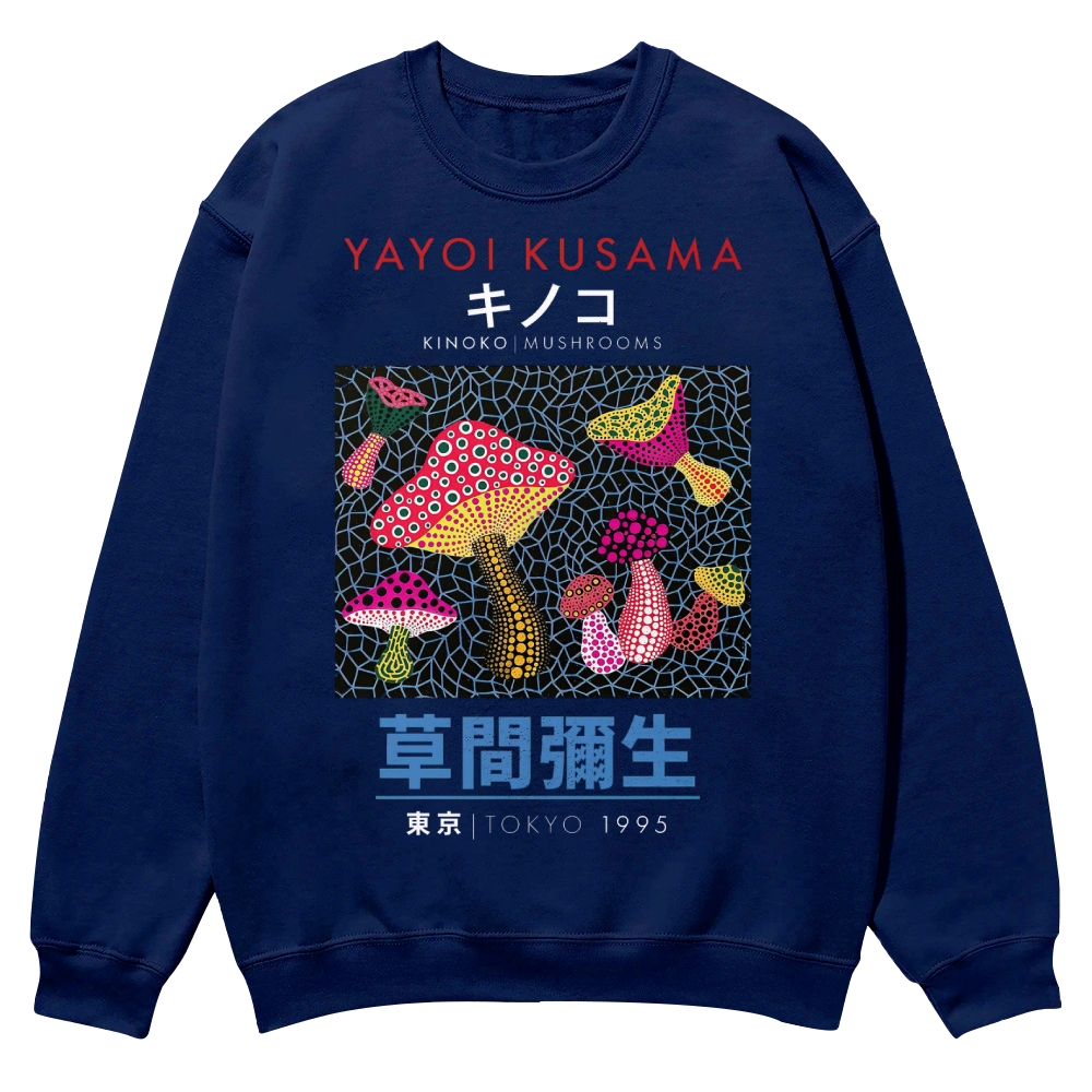 Pink Mushrooms Crew Neck Sweatshirt