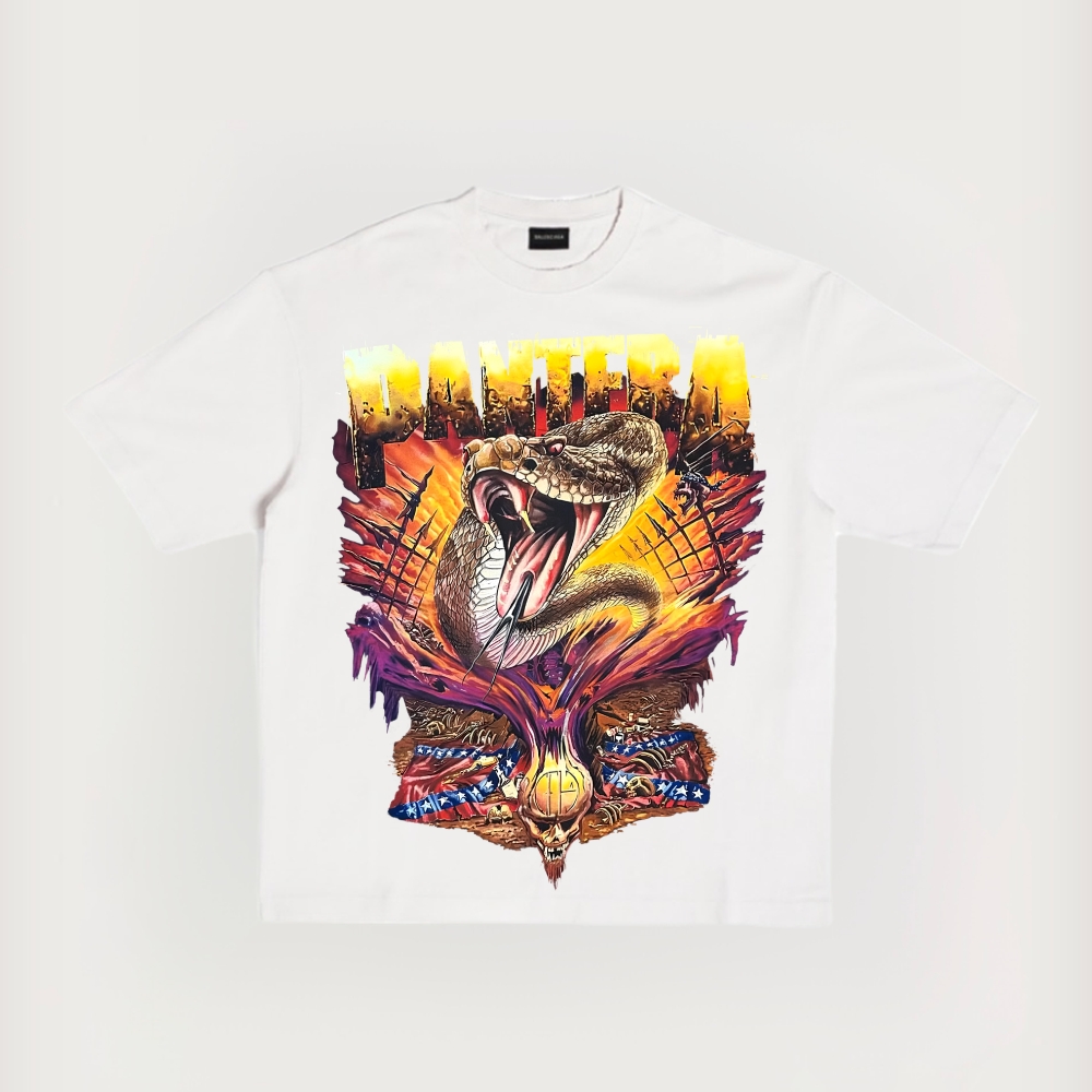 Vintage Rock Band Prints Cotton T-shirt