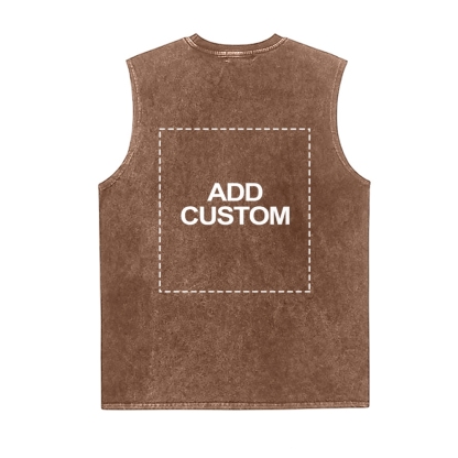 Customized Unisex Fit Washed Vest