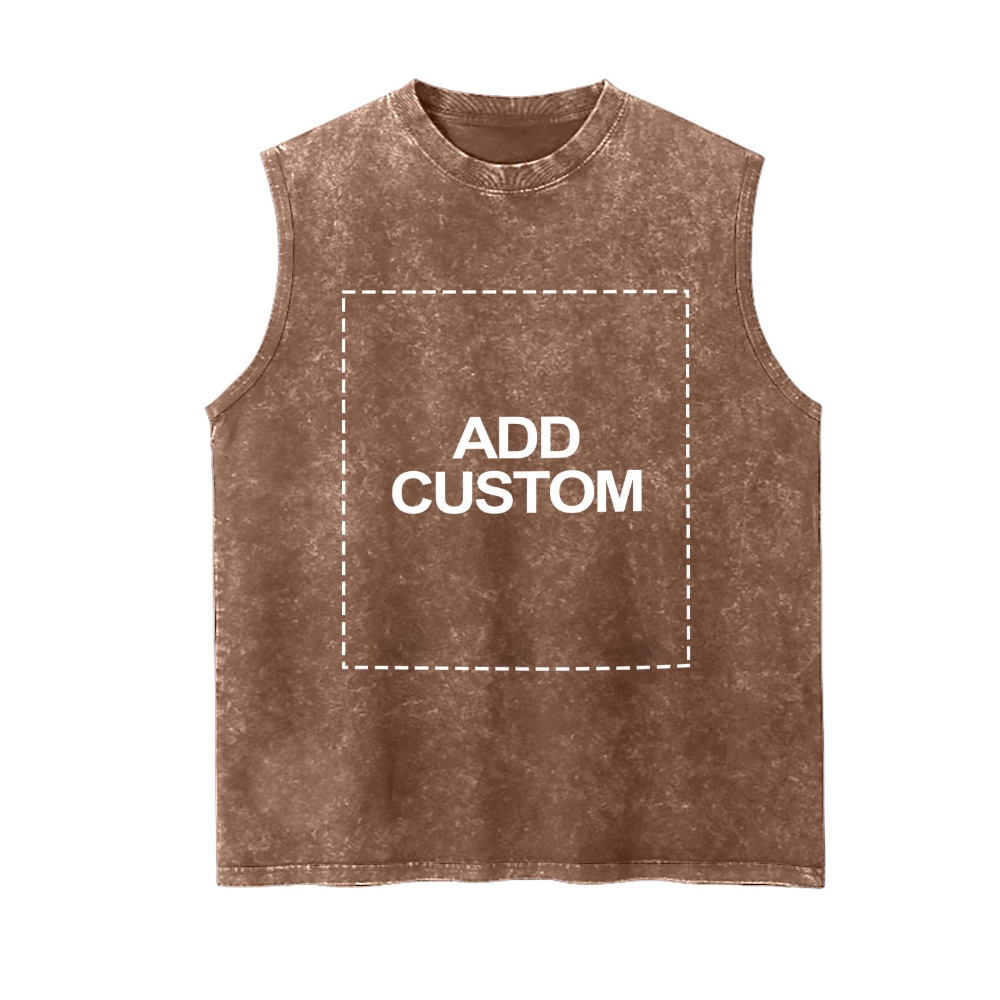 Customized Unisex Fit Washed Vest