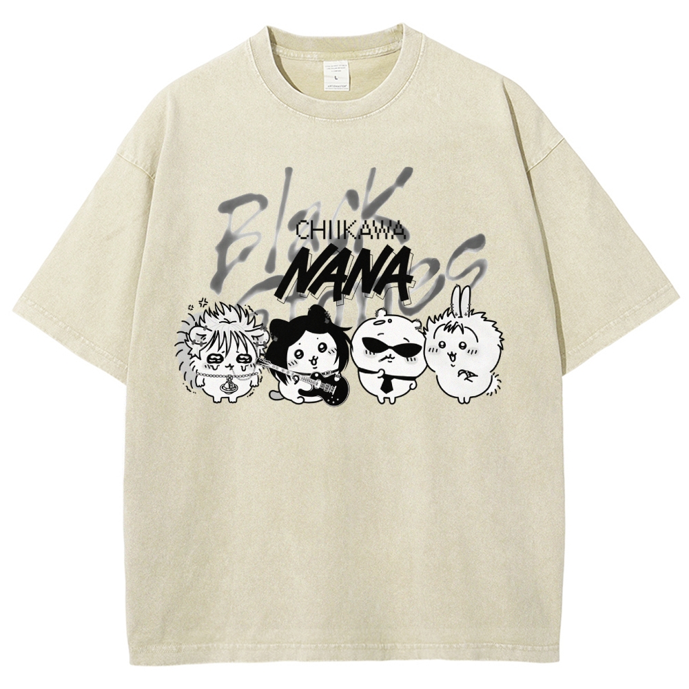 Chiikawa Rock Band NANA Unisex Fit Washed T-Shirt – StreetArt-Fever